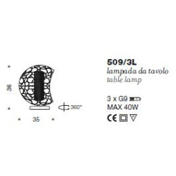 Настольная лампа IDL Twister 509/3L silver corten