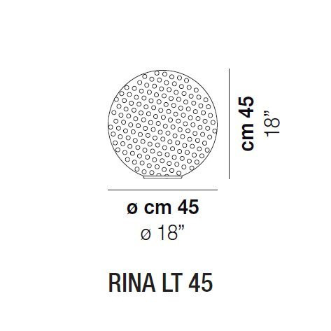 Настольная лампа Vistosi Rina LT 45 E27 BC/MU NI