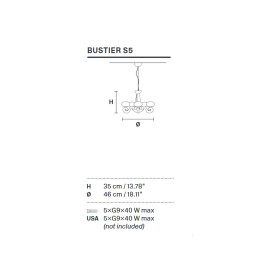 Люстра Masiero Bustier S5 V95