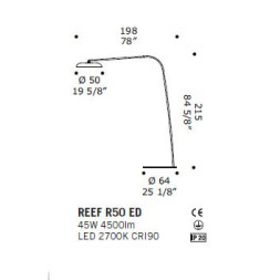 Торшер De Majo REEF R50 ED 0REEF0R50