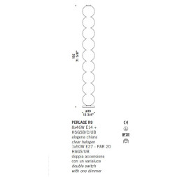 Напольный светильник De Majo PERLAGE R9 0PERL0R90