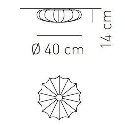 Настенно-потолочный светильник Axo Light Muse PL MUSE 40 BL PLMUSE40BLXXE27