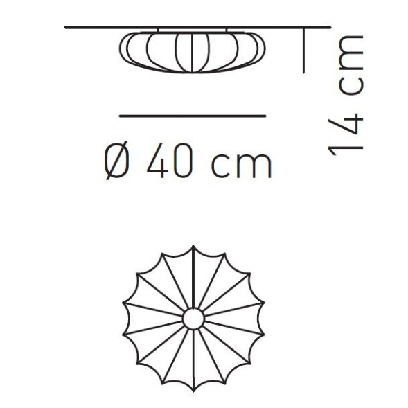 Настенно-потолочный светильник Axo Light Muse PL MUSE 40 BL PLMUSE40BLXXE27