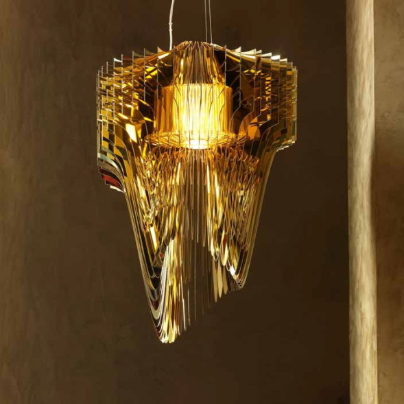 Подвесной светильник Slamp Aria SUSPENSION L GOLD ARI84SOS0003O_000