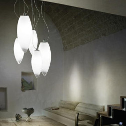 Подвесной светильник Vistosi Baco SP 5 E27 BC/SF NI