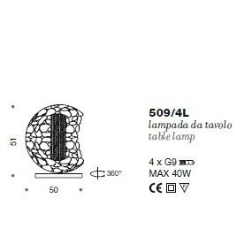Настольная лампа IDL Twister 509/4L brown corten