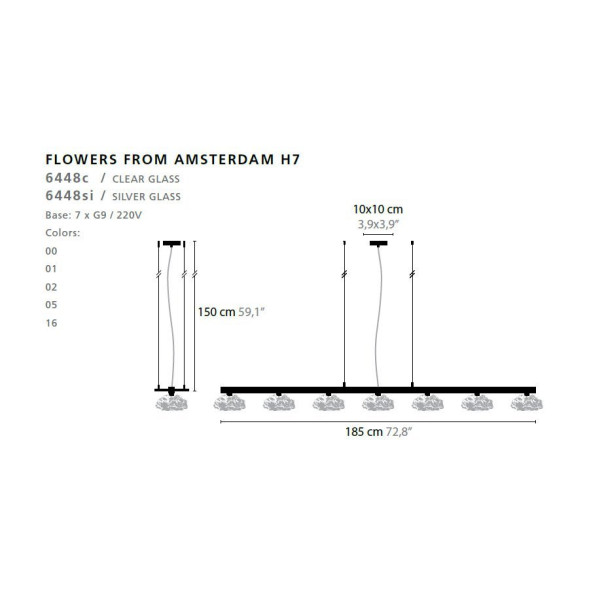 Подвесной светильник Ilfari Flowers from Amsterdam H7 10741 02