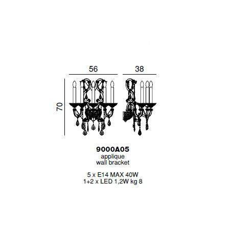 Бра Beby Group Queen of Roses 9000A05 Gold SW Golden Teak