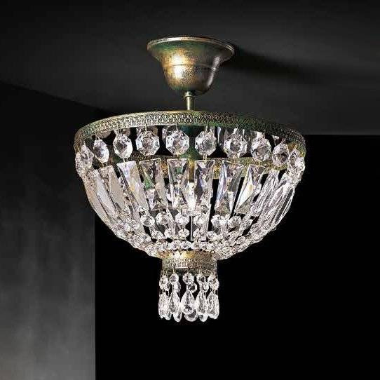 Потолочный светильник Beby Group Empire 1100/1 Green Gold CUT CRYSTAL