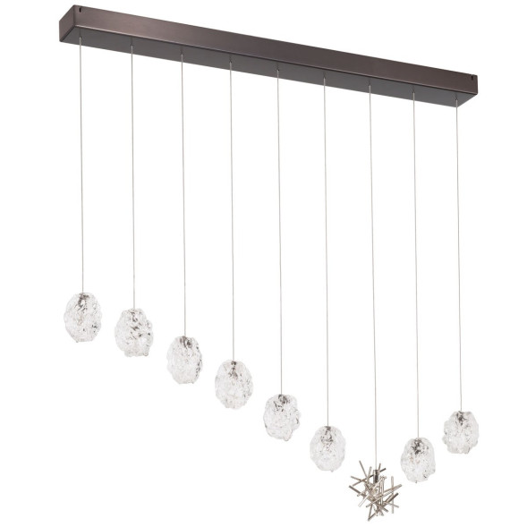 Потолочный светильник IDL Stardust 608/8+1SL black nickel + transparent and pure steel