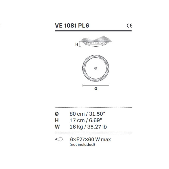 Потолочный светильник Masiero Brass &amp; spots VE 1081 PL6