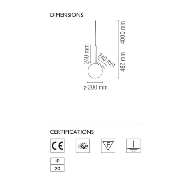 Подвесной светильник Flos IC Lights S1 Chrome F3175057