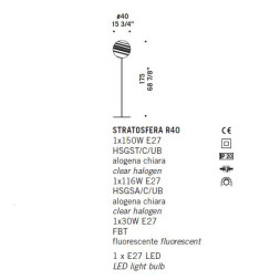 Торшер De Majo STRATOSFERA R40 0STRA0R40