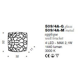 Настенный светильник IDL Twister 509/4A-G brown corten