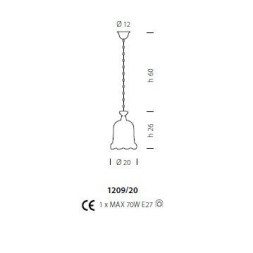 Подвесной светильник Sylcom Contarini 1209/20 K CO