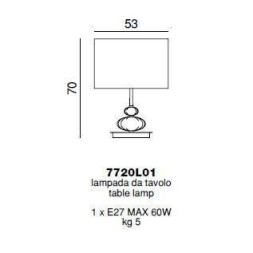 Настольная лампа Beby Group Gloss 7720L01 Light gold Cristallo 624