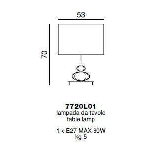 Настольная лампа Beby Group Gloss 7720L01 Light gold Cristallo 624