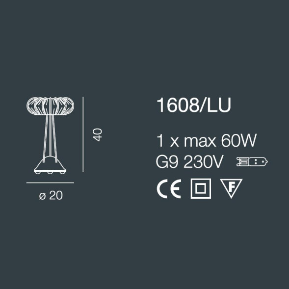 Настольная лампа Bellart Moon 1608/LU 05/P04