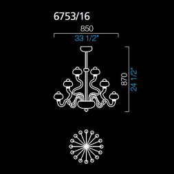 Люстра Barovier&amp;Toso Bissa Boba 6753/16/CC