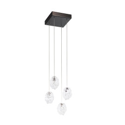 Потолочный светильник IDL Stardust 609/4 brushed matt black nickel + transparent
