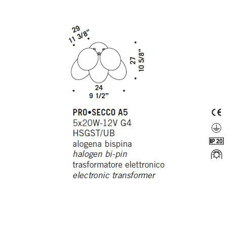 Бра De Majo PRO–SECCO A5 0PROS0A50