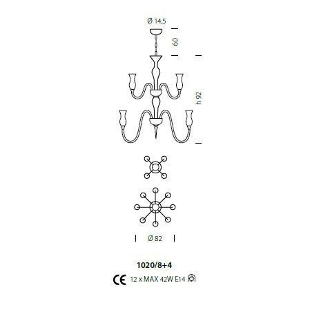 Люстра Sylcom Teodato 1020/8+4 D D.A