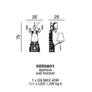 Бра Beby Group Charming beauty 0250A01 Gold White White gold leaf