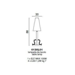 Настольная лампа Beby Golden Rose 0130L01 Light gold BB 999 SW Bronze Shade