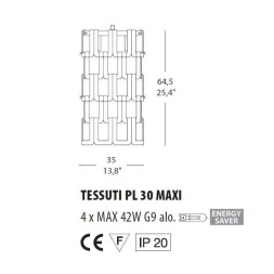 Потолочный светильник Morosini Evi Style Tessuti PL 30 MAXI ES0110PL08AMAL