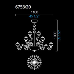 Люстра Barovier&amp;Toso Bissa Boba 6753/20/EL