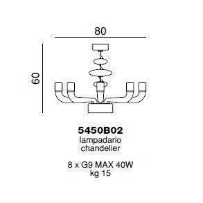 Люстра Beby Group Diadema 5450B02 Chrome Fuchsia Venice