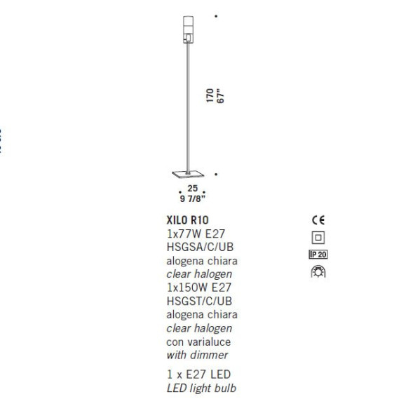 Торшер De Majo XILO R10 0XILO0R11