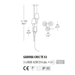 Напольный светильник Evi Style Gadora Chic TE S3 ES0621TE04BIAL