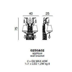 Бра Beby Group Charming beauty 0250A02 Gold White White gold leaf
