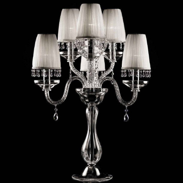 Настольная лампа Beby La Femme 7700L03 Chrome Silver Cortina 595 Swarovski Almond