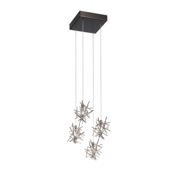 Потолочный светильник IDL Stardust 610/4 brushed matt black nickel + pure steel