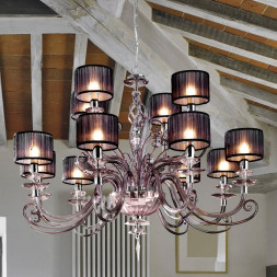 Люстра Euroluce Alicante L8+4 silver Fume SHADE