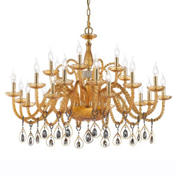 Люстра Euroluce Toochic L12+6+6 Gold Amber