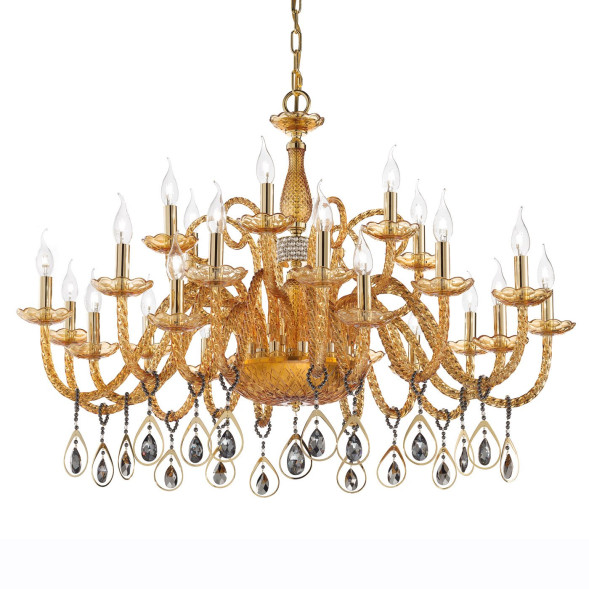 Люстра Euroluce Toochic L12+6+6 Gold Amber