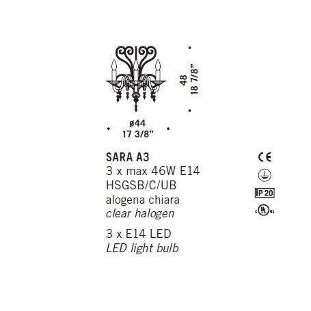 Бра De Majo SARA A3 0SARA0A32