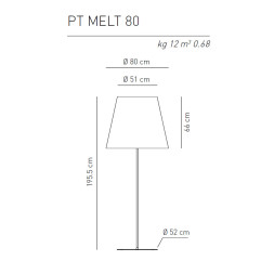 Торшер Axo Light Melting Pot PT MELT 80 FC PTMELT80FCGRE27