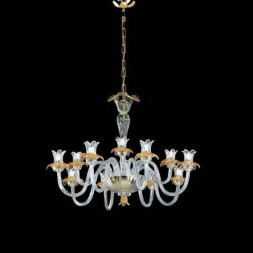 Люстра Vetri Lamp 94/8+4 Cristallo/Ambra