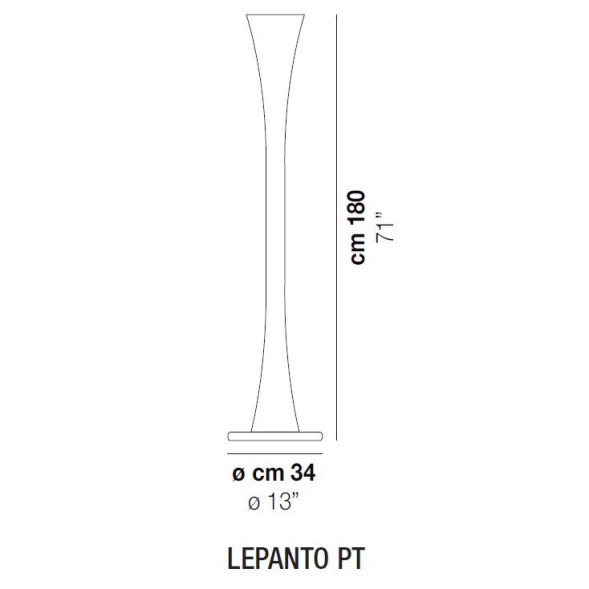 Торшер Vistosi Lepanto PT FL BC/BO NI
