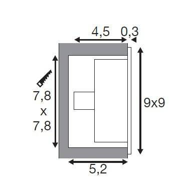 Встраиваемый спот (точечный светильник) SLV Frame 112732