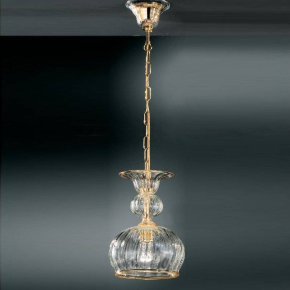 Подвесной светильник Vetri Lamp 1033/25 Cristallo/Ambra