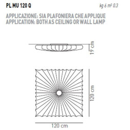 Настенно-потолочный светильник Axo Light Muse PL MUS 120 Q PLMU120QBCXXE27