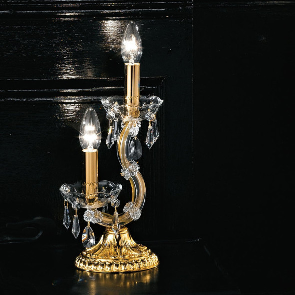 Настольная лампа Masiero Ottocento VE 940 TL2 MT Half cut glass