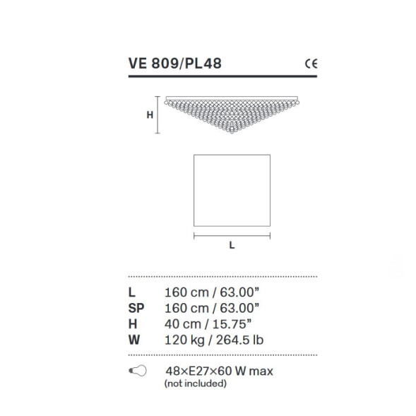 Потолочный светильник Masiero Impero &amp; Deco VE 809/PL8 SW