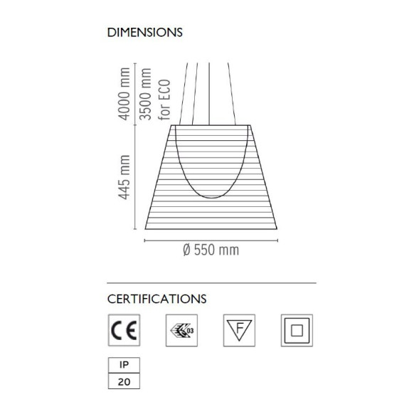 Подвесной светильник Flos Ktribe S3 Fumee F6258030
