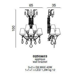 Бра Beby Group Charming beauty 0250A03 Gold White White gold leaf